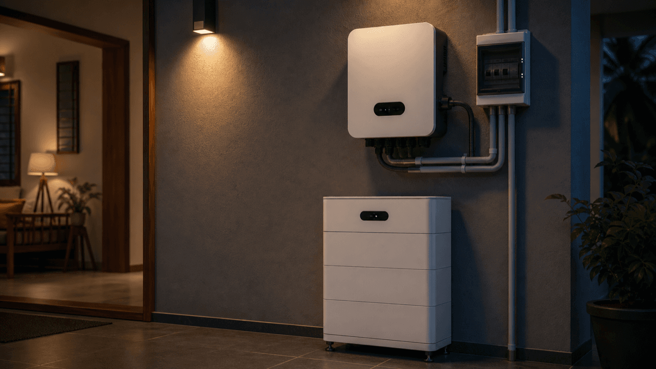 Home inverter battery installation Kerala