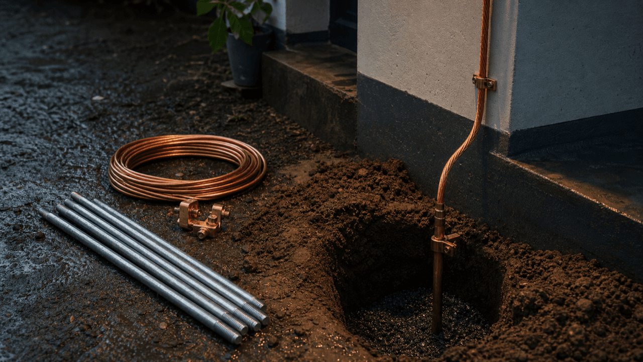 Earthing rod installation Kerala